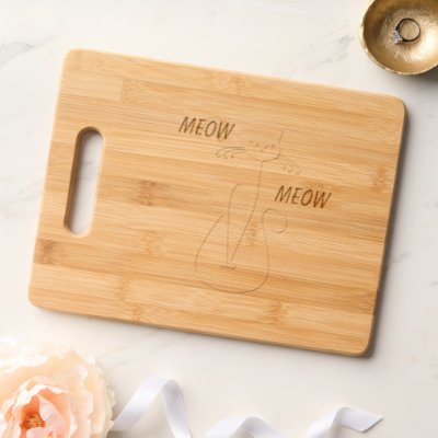 Pompous Black Cat Meow Meow Custom Text 