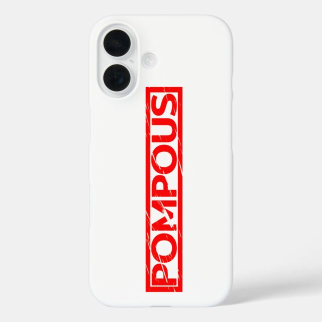 Pompous Stamp Case-Mate iPhone Case (Back)