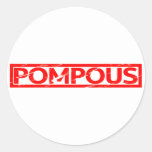 Pompous Stamp Classic Round Sticker