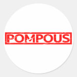 Pompous Stamp Classic Round Sticker