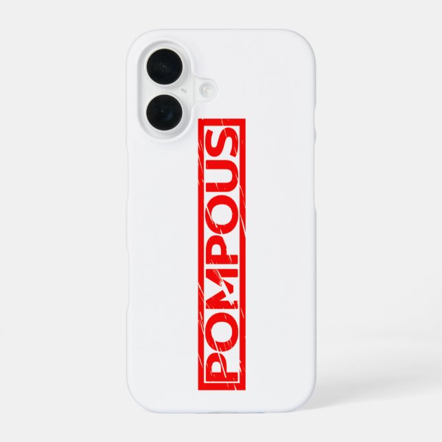 Pompous Stamp Iphone Case (Back)