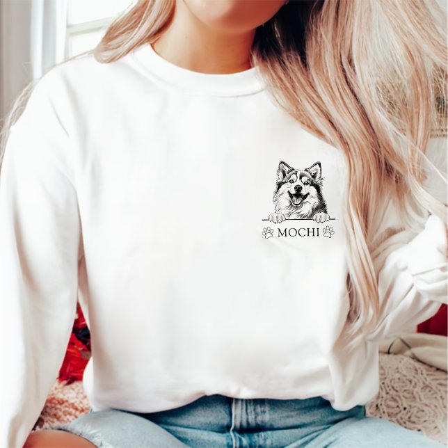 Pomsky Dog Personalized Hand Drawing Sweatshirt (Creator Uploaded)