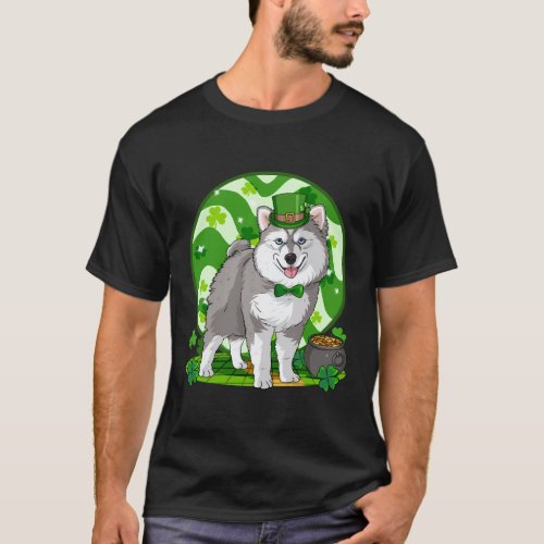 Pomsky Lucky Leprechaun Dog St Patricks Day T_Shirt