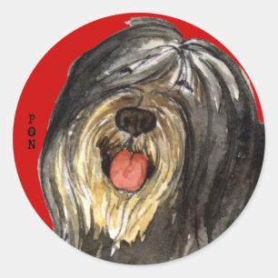 PON Color Block Classic Round Sticker