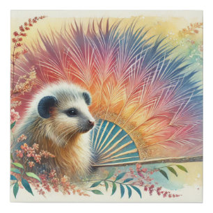 Ponape Fan 060824AREF110 - Watercolor Faux Canvas Print