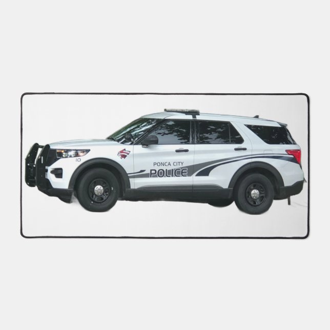 Ponca City police cruiser Desk Mat (Front)
