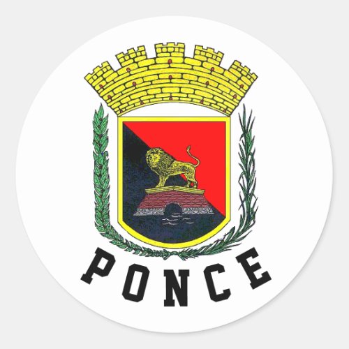 Ponce Coat of Arms _ Puerto Rico Classic Round Sticker