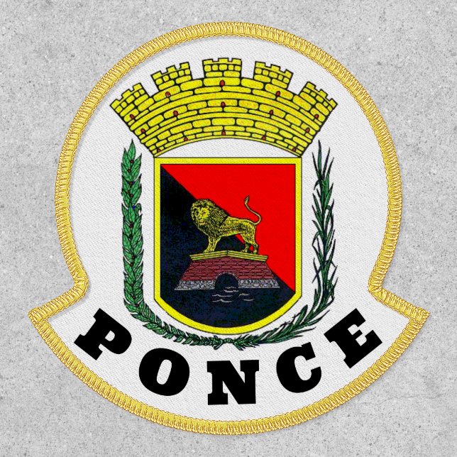 Ponce Coat of Arms - Puerto Rico Patch (Front)