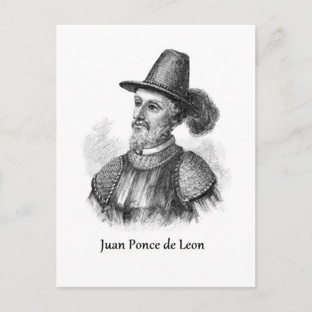 Ponce de Leon and the Fountain of Youth Postcard (Front)