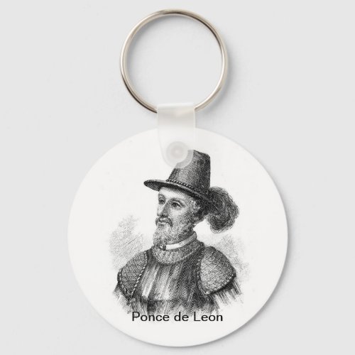 Ponce de Leon famous explorer Keychain