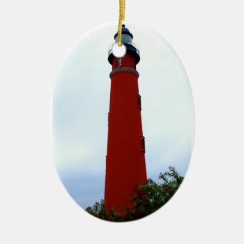 Ponce De Leon Inlet Lighthouse Ceramic Ornament by lighthouseenthusiast at Zazzle