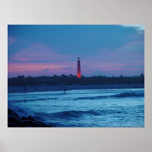 Ponce de Leon Inlet Lighthouse Dusk Poster