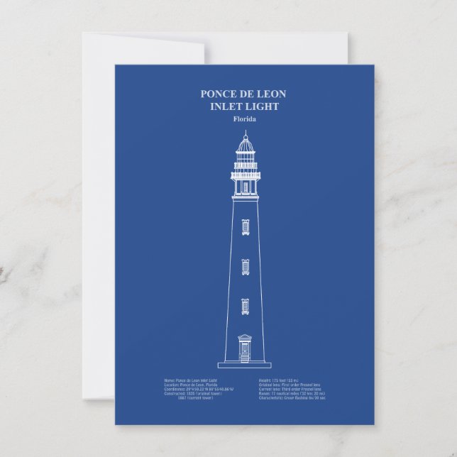 Ponce de Leon Inlet Lighthouse – Florida - AD Note Card (Front)