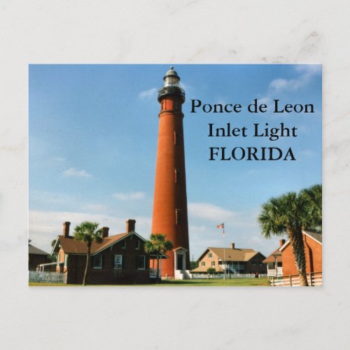 Ponce de Leon Inlet Lighthouse Florida Postcard