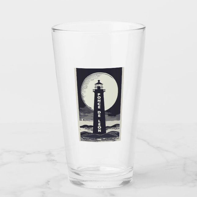 Ponce De Leon Lighthouse Moon Glass (Front)