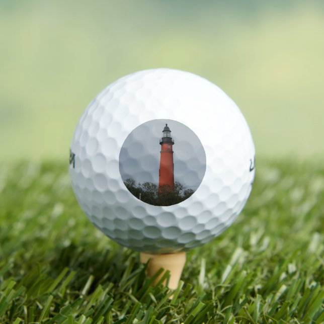 Ponce Inlet Lighthouse Above the Trees Photo Golf Balls (Insitu Tee)