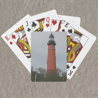 Ponce Inlet Lighthouse Above the Trees Photo Poker Cards