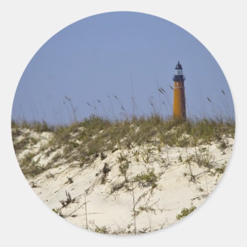 Ponce Inlet Lighthouse Florida Beach Photograph Classic Round Sticker