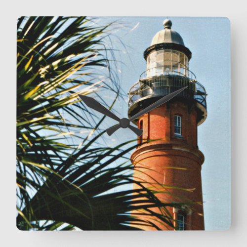 Ponce Inlet Lighthouse Florida Square Wall Clock