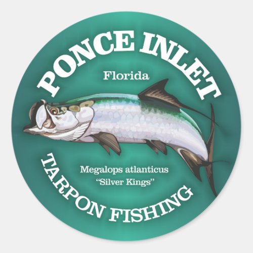Ponce Inlet Tarpon Classic Round Sticker
