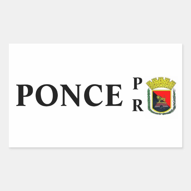 Ponce, Puerto Rico Rectangular Sticker (Front)
