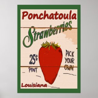 Ponchatoula Strawberries Sign