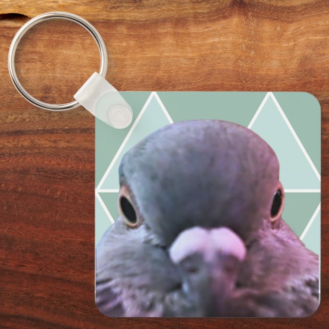 Poncho The Pigeon Keychain! Keychain (Front)