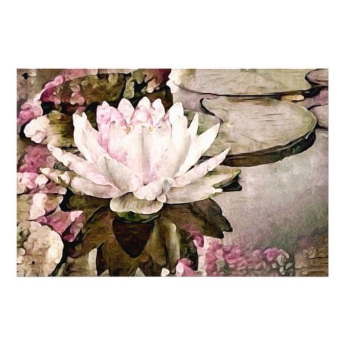 Pond at Waterhouse Unframed Waterlily Flower Print