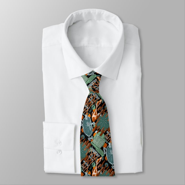 Pond Fish and Anesthesia Study Notes Neck Tie (Tied)