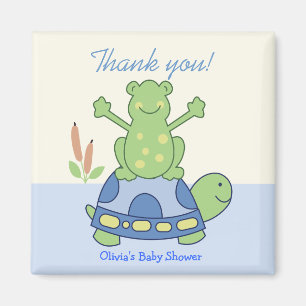 Pond Friends Frog & Turtle Customized Favor Magnet