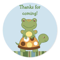 Pond Friends Frog Turtle Envelope Seals