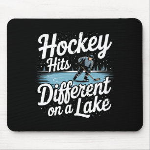 Pond Hockey Hits Different On A Lake Shinny  Mouse Pad