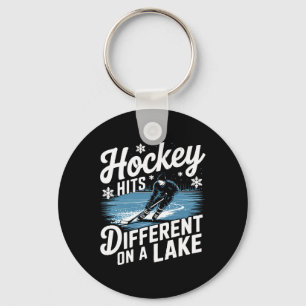 Pond Hockey Hits Different Shinny Keychain
