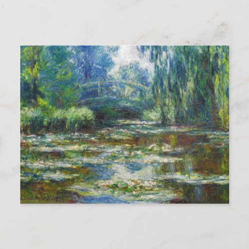 Pond  Japanese Bridge Monet Fine Art Postcard