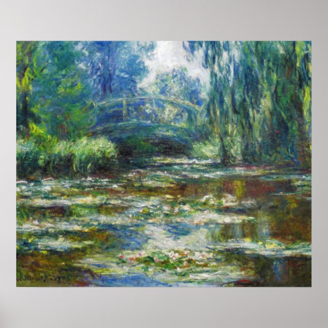 Pond & Japanese Bridge Monet Fine Art Poster (Front)