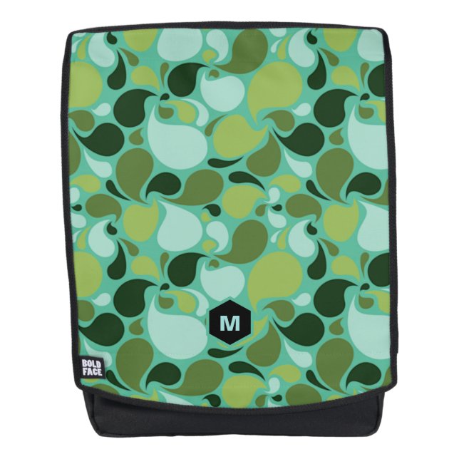 Pond Life Paisley Monogram Backpack (Front)