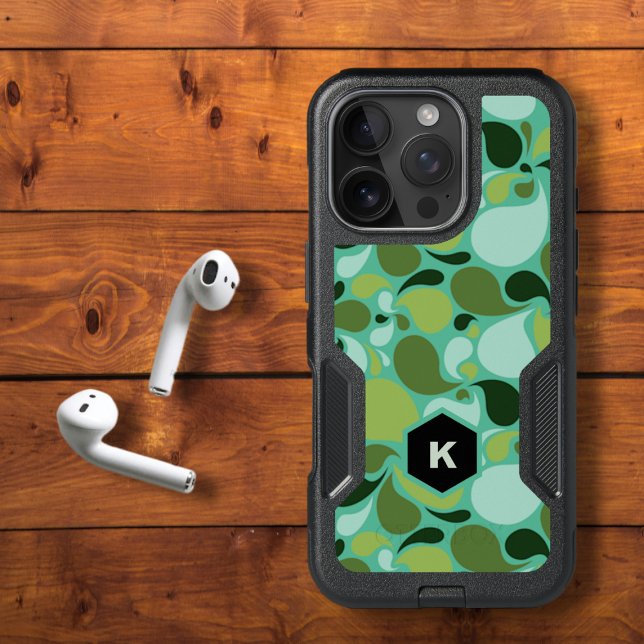 Pond Life Paisley Monogram OtterBox iPhone Case (Creator Uploaded)