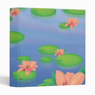 Pond Lilly Leafs 3 Ring Binder