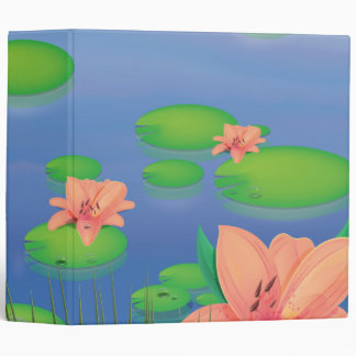 Pond Lily 3 Ring Binder
