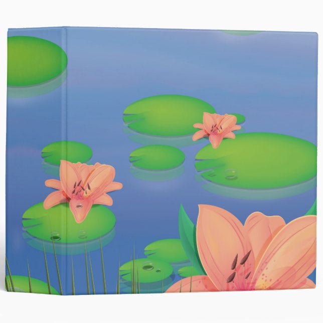 Pond Lily 3 Ring Binder (Front/Spine)