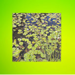 Pond Lily Pads and Reeds Floral Scarf<br><div class="desc">Accent your wardrobe with this square,  sheer chiffon scarf that features a high density resolution photo image of a pond filled with bright green lily pads and tall reeds. A lovely,  floral design! Select your scarf size.</div>