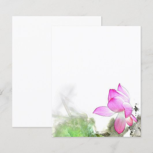 POND LOTUS l Chinese Brush Painting Art (Front/Back)