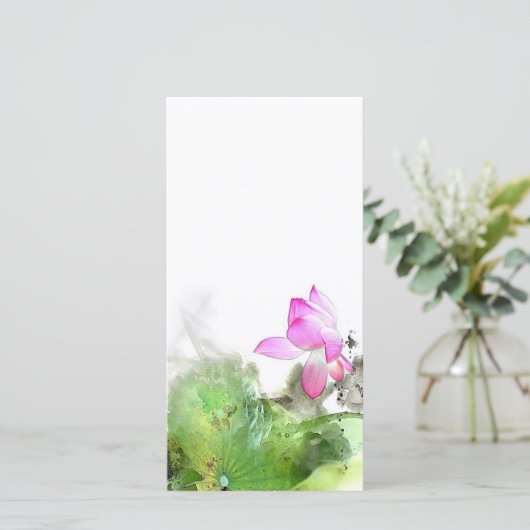 POND LOTUS l Chinese Brush Painting Art (Standing Front)