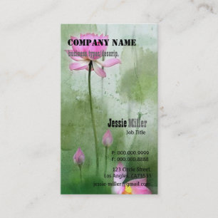 POND LOTUS l Chinese Brush Painting Art Business Card