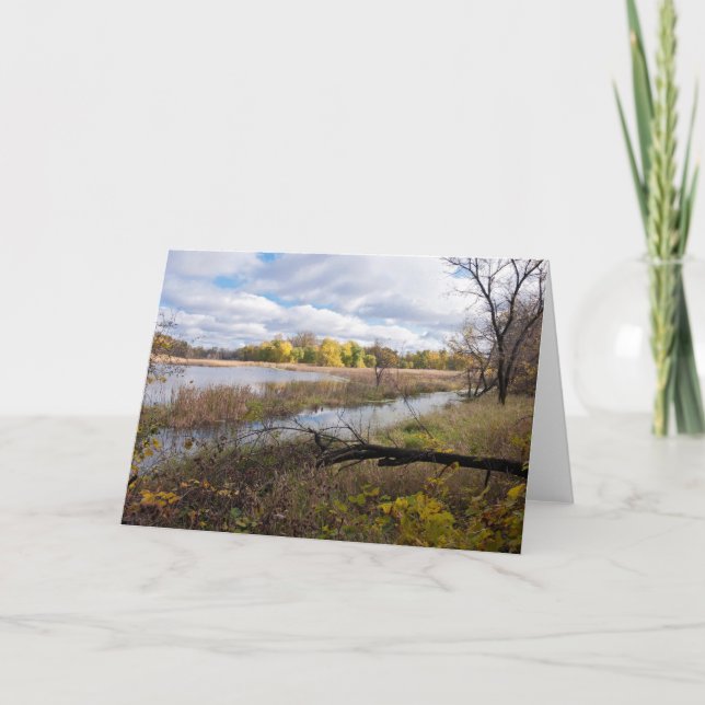 Pond Marshes and Woodlands of Wildlife Refuge Holiday Card (Front)