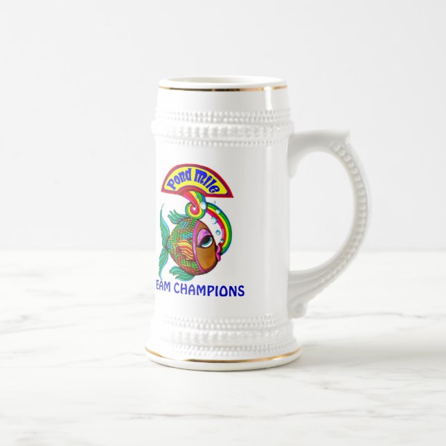 Pond Mile 4 Team Champions Logo Beer Stein (Right)