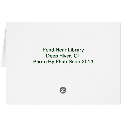 Pond Notecard (Back Horizontal)