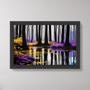 Pond of Dreams Late Autumn's Embrace Framed Art