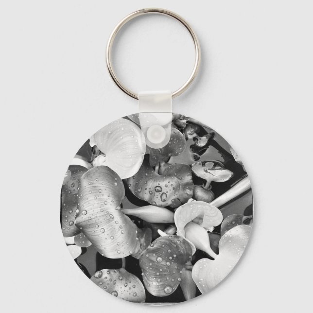 Pond Plants and Black and White Keychain (Front)