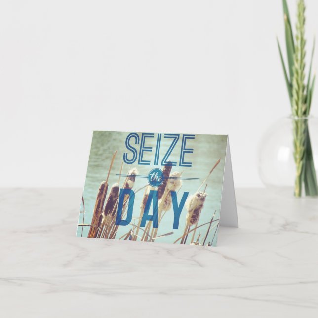 Pond Plants Sieze the Day Card (Front)